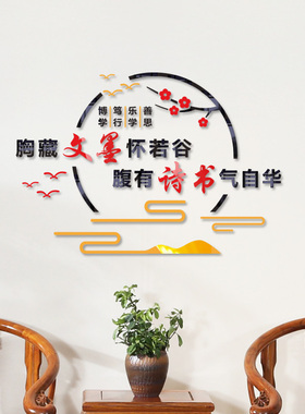 书房读书角布置教室装饰图书馆辅导托管班级员工职工书屋文化墙贴