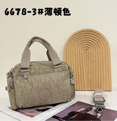博卜6678多层大容量手提斜跨女包水洗布单肩防泼水百搭休闲包潮
