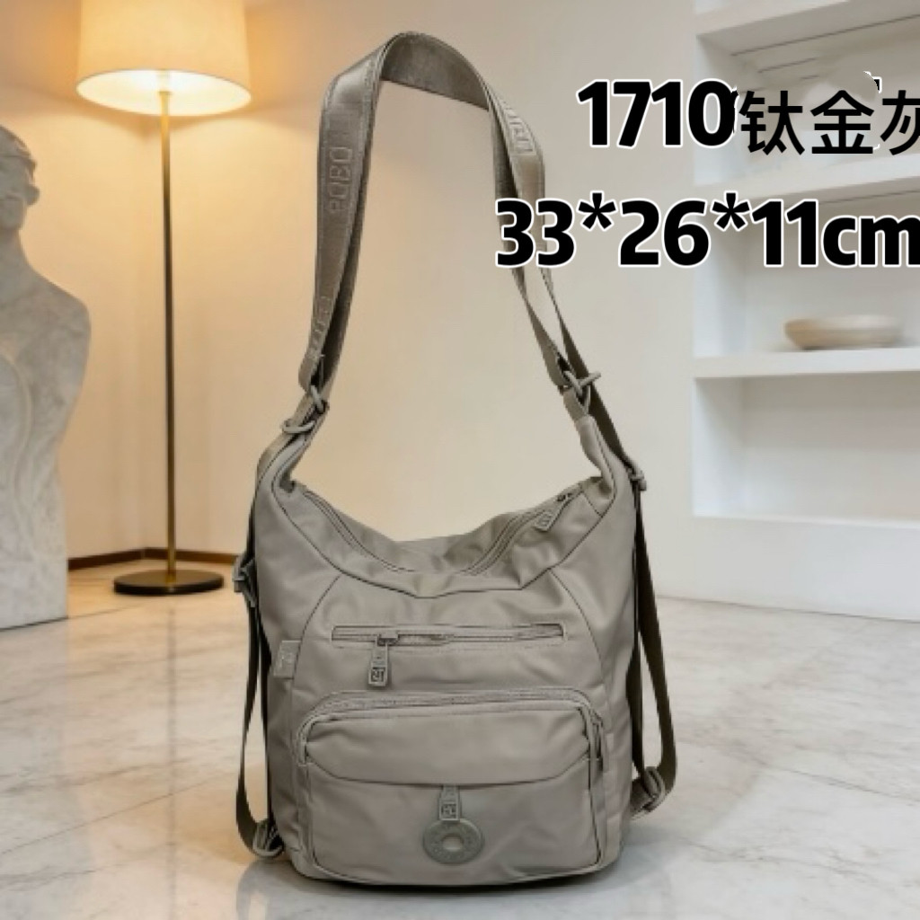 博卜1710机车斜挎包多隔层耐磨图片