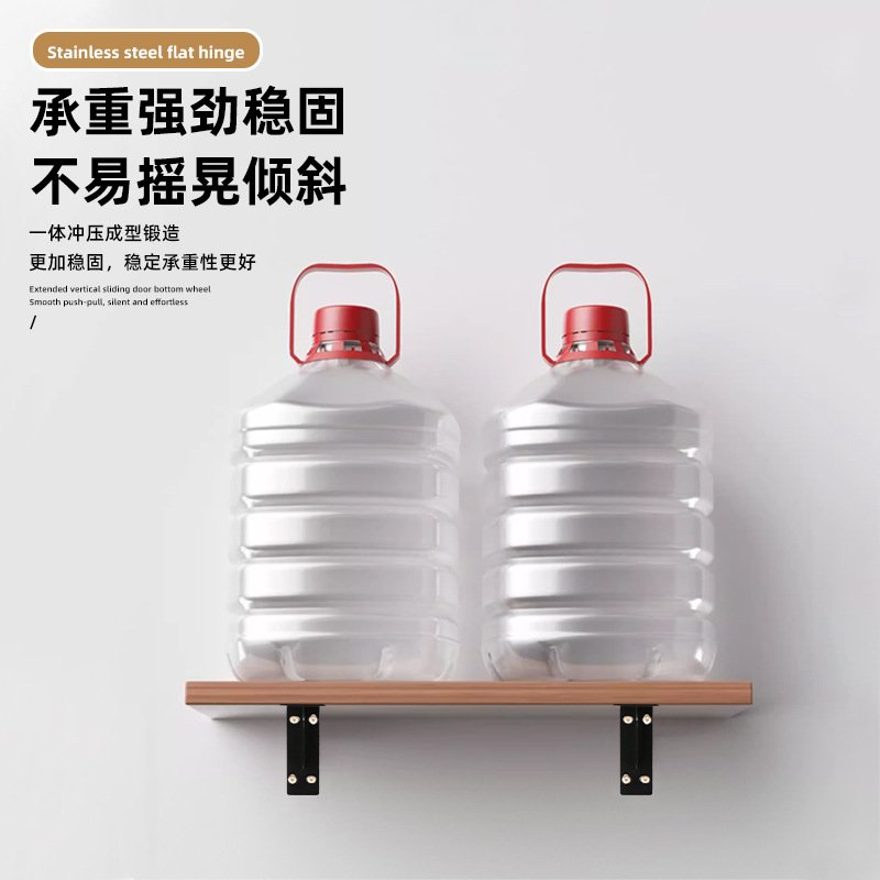 L型加厚重型支架 黑色白色三角支撑架墙上书桌悬空电视柜承重B253图片