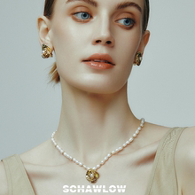 SCHAWLOW肖洛 玫瑰珍珠项链项链轻奢小众简约女款原创设计吊坠