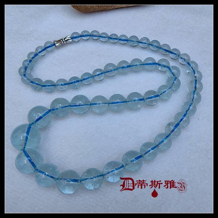 洪福奇宝天然海蓝宝项链送人自用