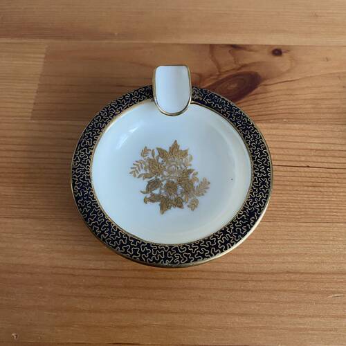 则武 Noritake 日本百年收藏手绘小烟缸 古董装饰碟 灰皿 瓷摆件