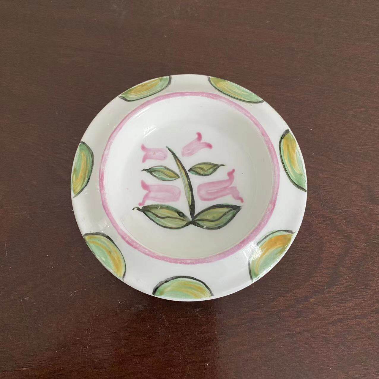 wedgwood 韦奇伍德 骨瓷摆件装饰小碟 手绘迷你盘 中古收藏瓷盘