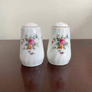 Minton 明顿 Marlow 系列描金骨瓷调味瓶 轻奢盐罐胡椒调料瓷罐