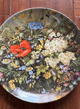 FURSTENBERG 弗斯滕伯格 德国 1989年中古装饰花卉盘 Vintage赏盘