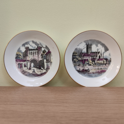 皇家伍斯特 Royal Worcester 风景收藏装饰盘 英国骨瓷玄关摆件碟