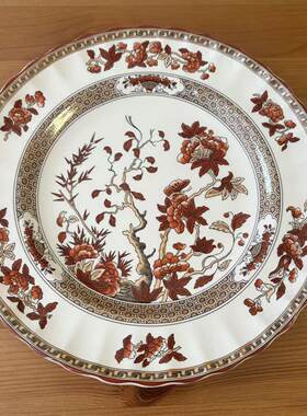 Spode 斯波德 英国中古收藏 印度之树赏盘 菩提树装饰大盘 甜品碟