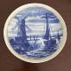 GDR 德国 中古风景装 饰收藏盘 赏盘 Echt 描金蓝瓷摆件碟 Kobalt