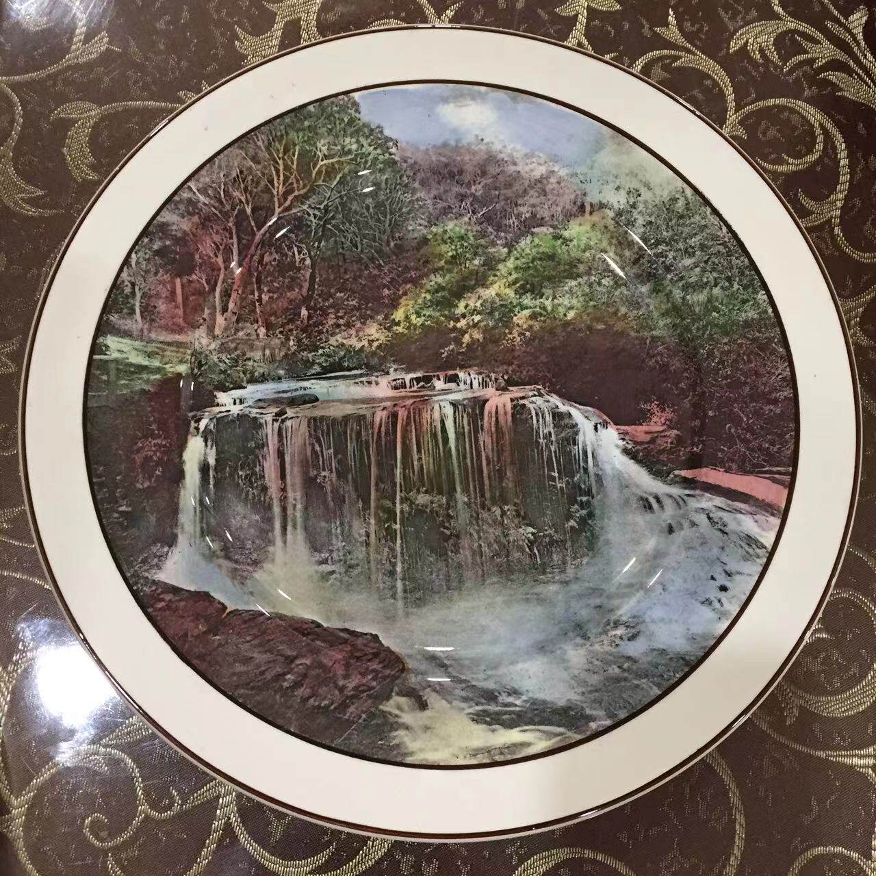 Royal Doulton 皇家道尔顿  英国 50年代中古山水风景装饰盘 赏盘
