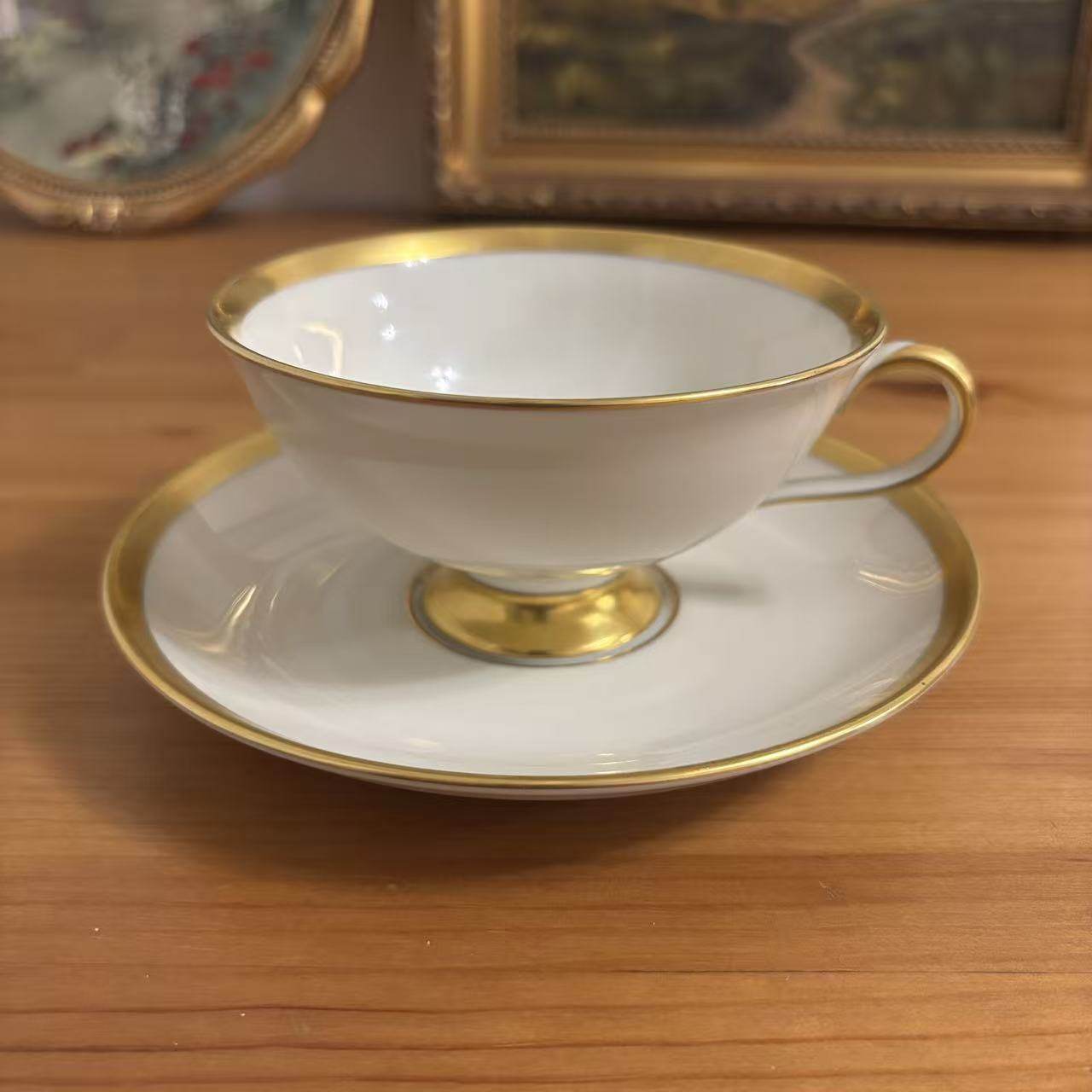 FURSTENBERG 符腾堡 德国早期收藏 22K 鎏金下午茶杯 摩卡咖啡杯