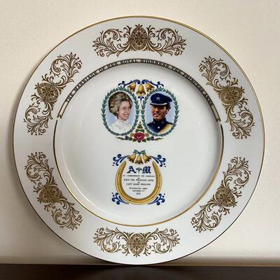 AYNSLEY 安兹丽 1973年英国 Anne 安妮公主皇家婚礼纪念碟限量盘