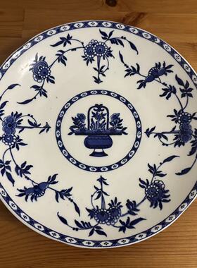 Minton 明顿钻石标 1843-1867年产英国古董青花中式收藏盘 装饰碟