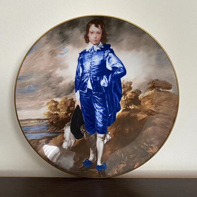 COALPORT 英国科尔波特 The Blue Boy 名画蓝衣少年装饰碟 收藏盘