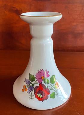 Kalocsa 匈牙利 Hungary 卡洛萨手工瓷器摆件 收藏手绘装饰瓷烛台