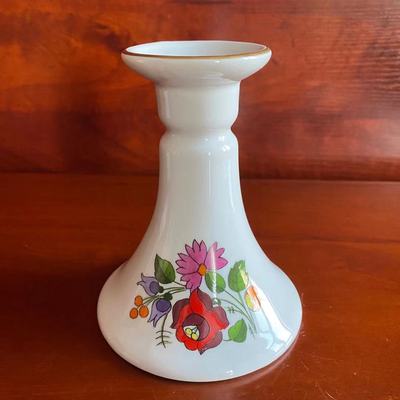 Kalocsa 匈牙利 Hungary 卡洛萨手工瓷器摆件 收藏手绘装饰瓷烛台