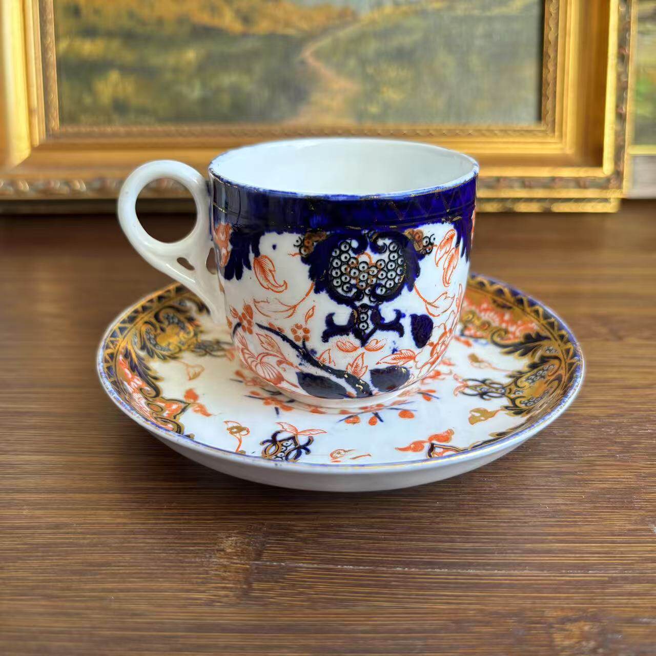 Royal Crown Derby 皇家皇冠德比 古董收藏咖啡杯 伊万里茶杯摆件