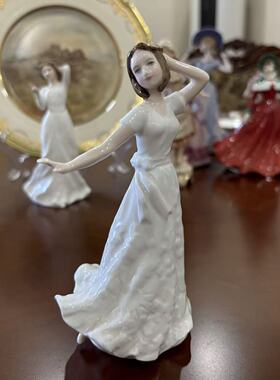 Royal Doulton 皇家道尔顿 2002年英国中古收藏手工美人瓷偶 摆件
