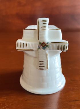 COALPORT 科尔波特 英国 风车收藏摆件瓷盖 描金装饰红酒瓷瓶盖