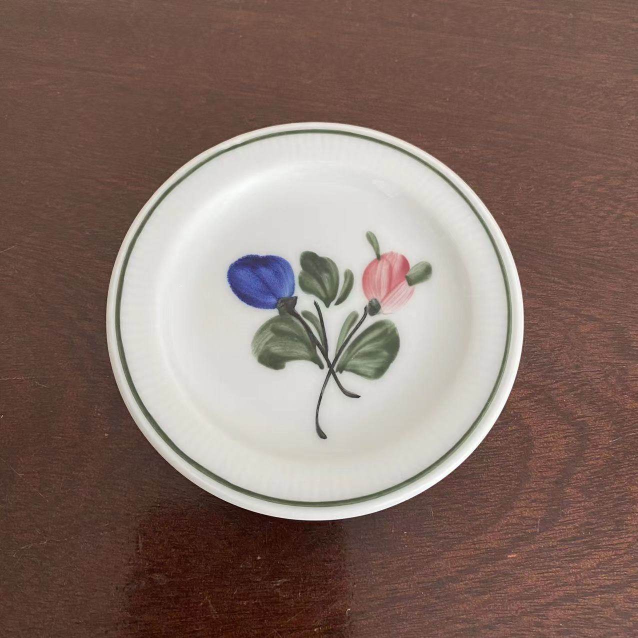 Lilien 莉莲 奥地利手绘花卉迷你盘 中古收藏小碟 装饰摆件瓷盘