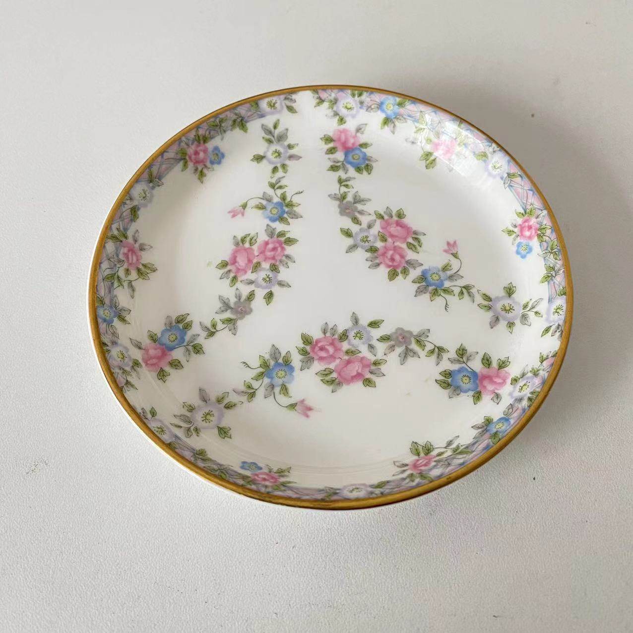 Coalport 科尔波特 Trellis Rose 描金花卉骨瓷小碟 玫瑰花卉盘,家居饰品,装饰坐盘/挂盘,淘宝优惠券,粉丝福利购,淘宝优惠卷