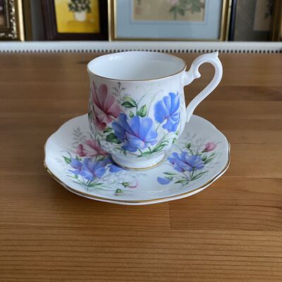 Royal Albert 皇家阿尔伯特 Friendship 花卉咖啡杯 甜豌豆午茶杯