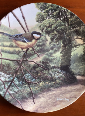 英国 皇家道尔顿 Royal Doulton 黎明之歌收藏盘 鸟类纪念碟 赏盘