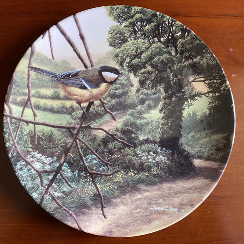 英国 皇家道尔顿 Royal Doulton 黎明之歌收藏盘 鸟类纪念碟 赏盘