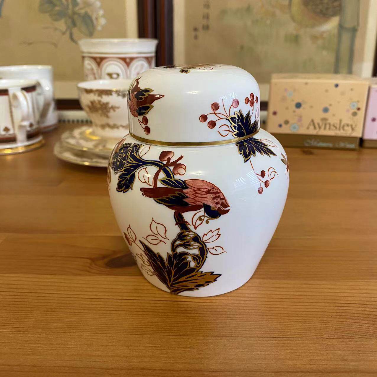 COALPORT 科尔波特 HongKong 伊万里将军罐 骨瓷姜罐 英国咖啡盒