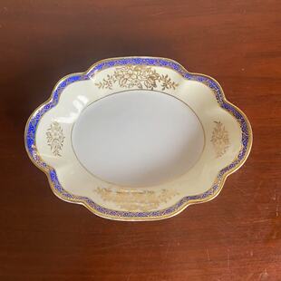 NORITAKE 则武 日本古董收藏瓷器 描金装饰小碟 玄关装饰摆件瓷盘