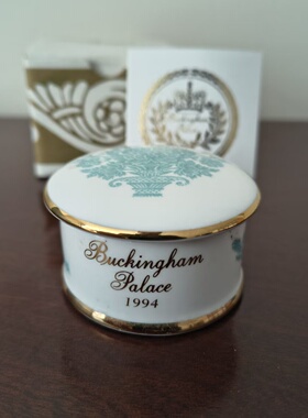 英国白金汉宫 Buckingham Palace 1994年纪念首饰盒 原盒装饰瓷罐