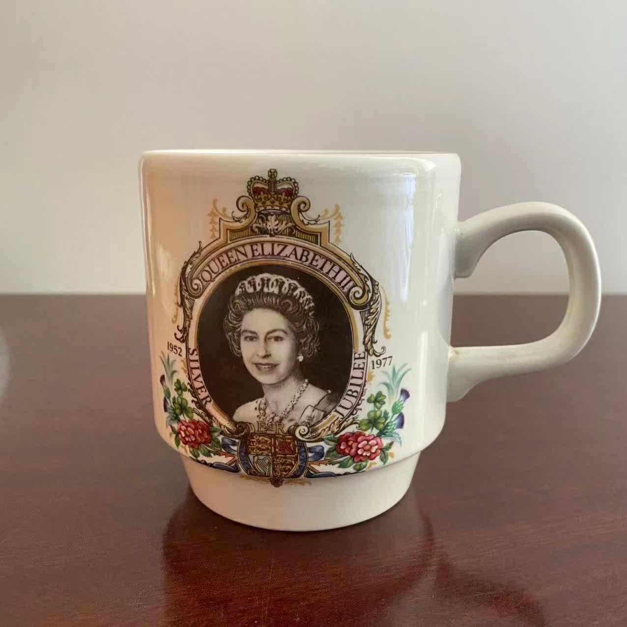 Biltons 比尔顿 1977年 英国女王银禧纪念马克杯 茶杯 摆件咖啡杯