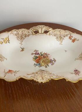 Royal Doulton 皇家道尔顿 英国维多利亚时期古董手绘果盘 蛋糕碟