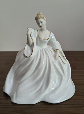COALPORT 科尔波特 英国 Lamantha 白色美人瓷偶 女郎装饰瓷摆件