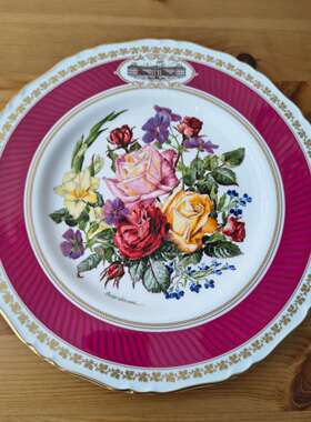 Royal Worcester 皇家伍斯特 1982年切尔西花卉限量盘 生日收藏碟