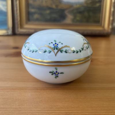 Augarten Wien 奥格腾维也纳 奥地利中古手绘装饰首饰盒 瓷罐摆件