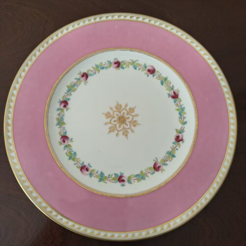 Minton 明顿 英国老瓷盘摆件 稀有古董手绘花卉装饰收藏瓷碟 赏盘