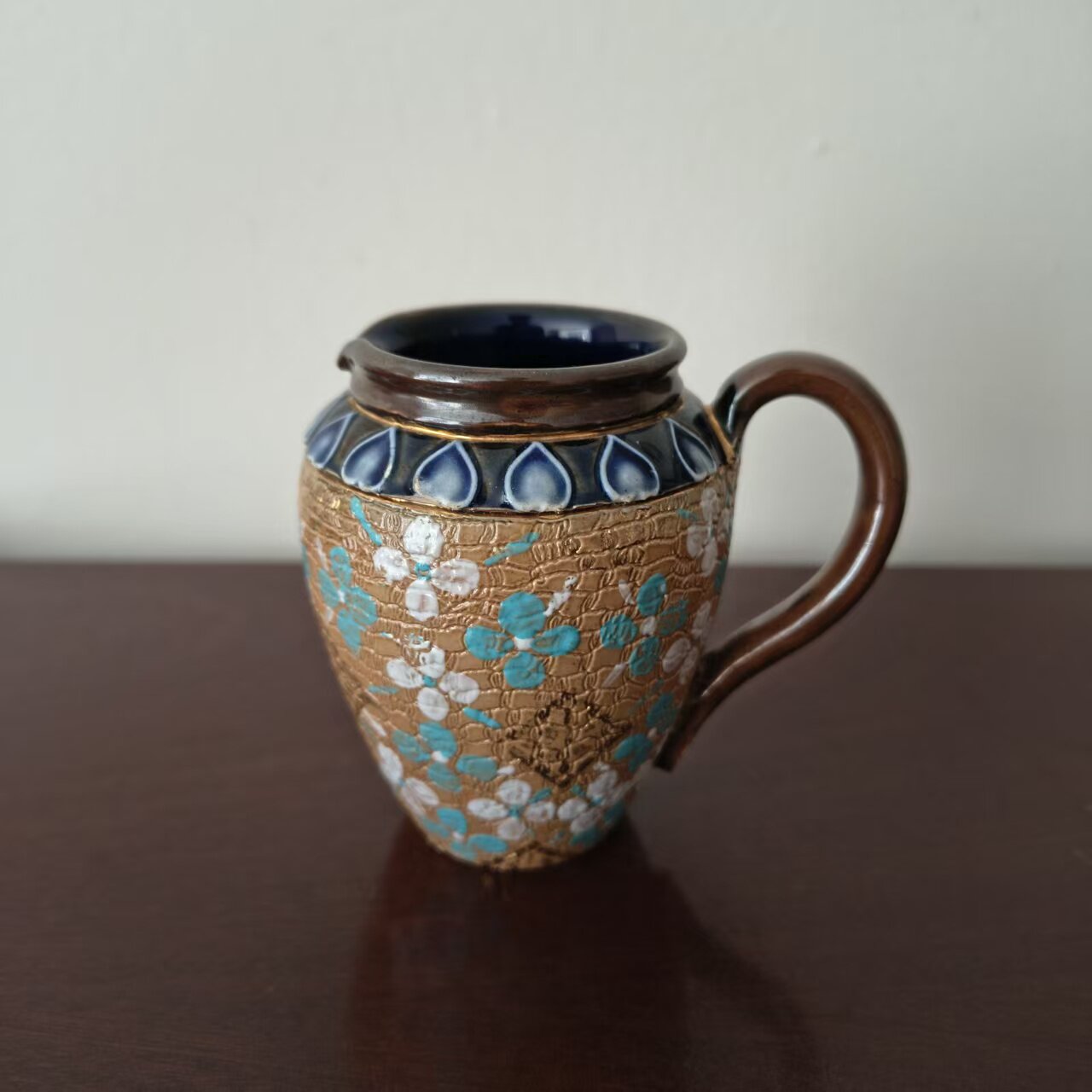 Royal Doulton 皇家道尔顿 手绘古董瓷壶摆件 收藏手工老瓷器奶杯