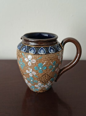 Royal Doulton 皇家道尔顿 手绘古董瓷壶摆件 收藏手工老瓷器奶杯