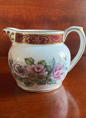 Spode 斯波德 Austen 奥斯汀描金花卉收藏奶壶 英国中古稀有奶杯