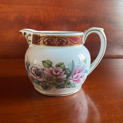 Spode 斯波德 Austen 奥斯汀描金花卉收藏奶壶 英国中古稀有奶杯