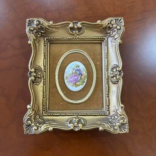 Vintage 法国 Cameo 卡梅奥 老相框瓷画摆件 收藏瓷器 墙面装饰画