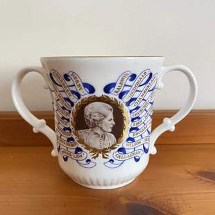 Royal Doulton 皇家道尔顿 1979年撒切尔夫人纪念收藏双耳马克杯