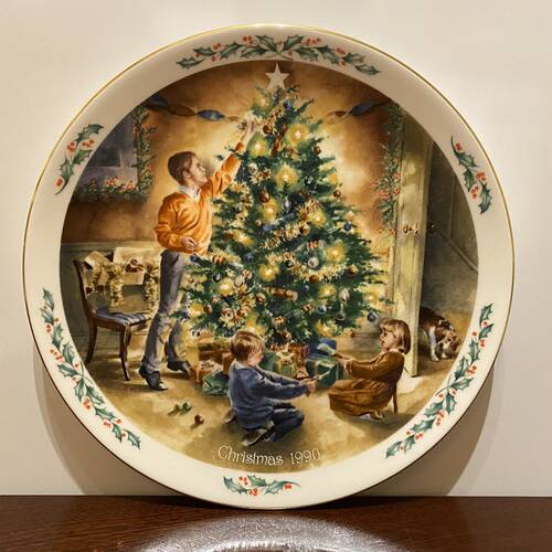 Royal Doulton 皇家道尔顿 90年代圣诞节日收藏大盘 英国装饰赏碟