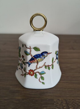 AYNSLEY 安兹丽 英国骨瓷中古收藏 花鸟 Pembroke 描金铃铛 餐铃