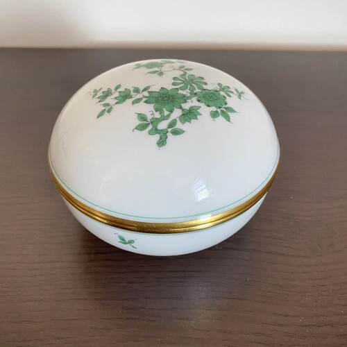 Augarten Wien 奥格腾维也纳 Vienna奥地利手绘印泥盒 描金首饰盒