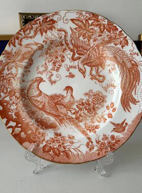Royal Crown Derby 皇家皇冠德贝 1970年红孔雀极乐鸟收藏碟赏盘