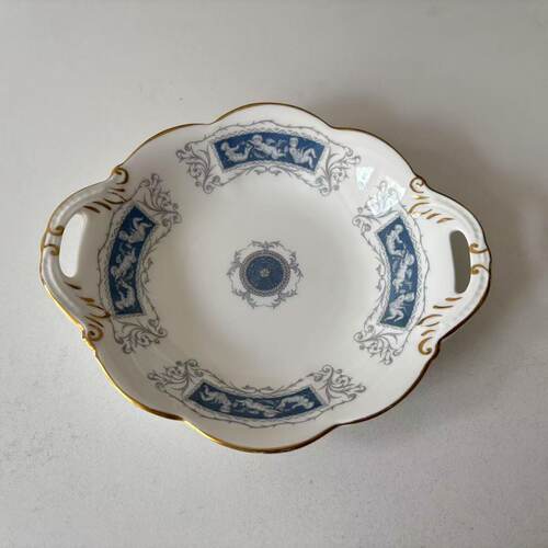 COALPORT 英国科尔波特 REVELRY 狂欢 双耳甜品碟 描金骨瓷点心盘