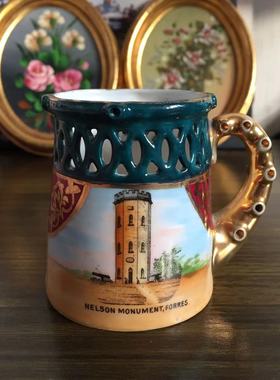 Gemma Ware 章鱼把手香薰杯 Nelson Monument 中古西洋收藏烛台