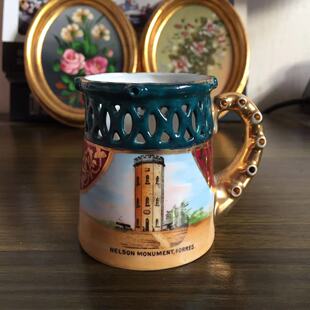 Nelson Gemma Ware 章鱼把手香薰杯 中古西洋收藏烛台 Monument